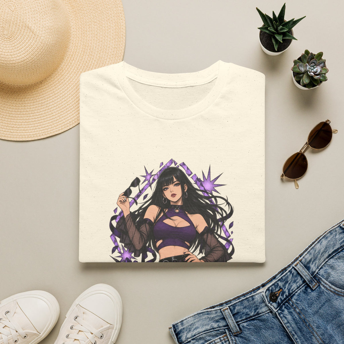 Violet | Japanese Anime Style Sexy Pin Up Girl Shirt