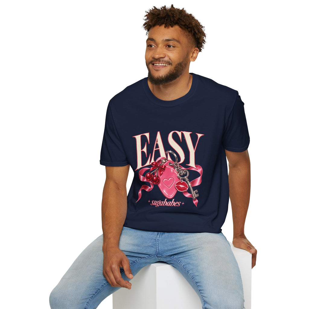 Sugababes | Easy Lockheart Pink Key & Heart Graphic T Shirt