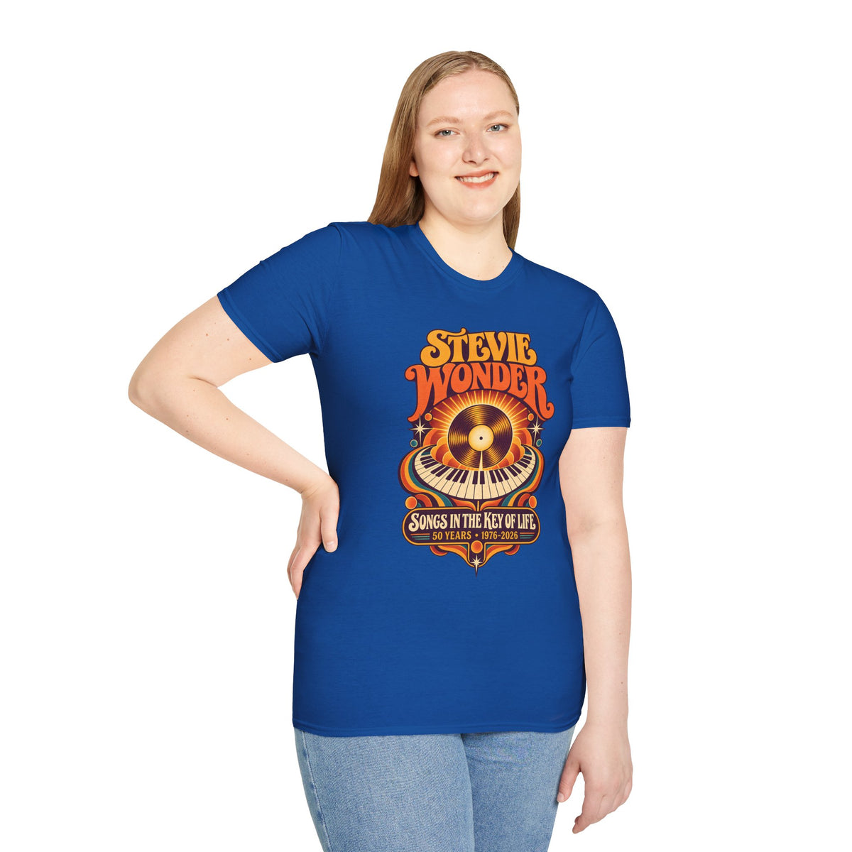 Stevie Wonder Retro Vinyl Tee - Songs In The Key Of Life Graphic T-Shirt