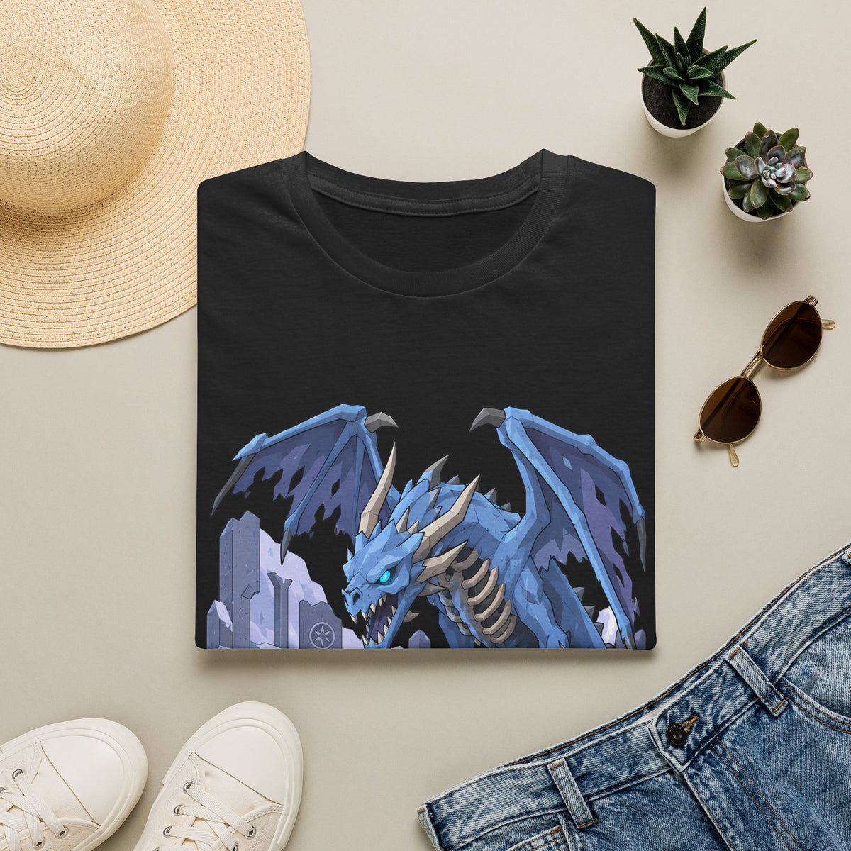 Vorkath Blue Ice Dragon T-Shirt - Fantasy Dragon Graphic Tee
