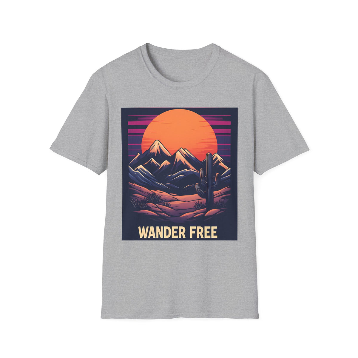 Sunset Mountains T-Shirt — Retro Desert Sunset Graphic Tee