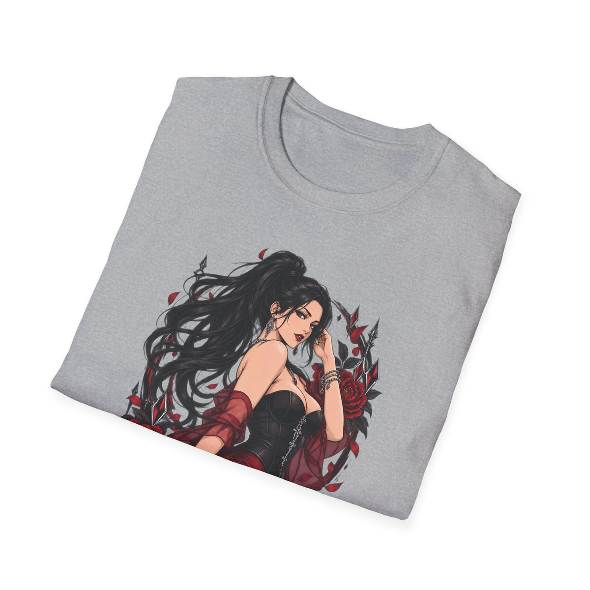 The Seducer | Sexy Black Haired Pony Tail Pin Up Girl Graphic Shirt