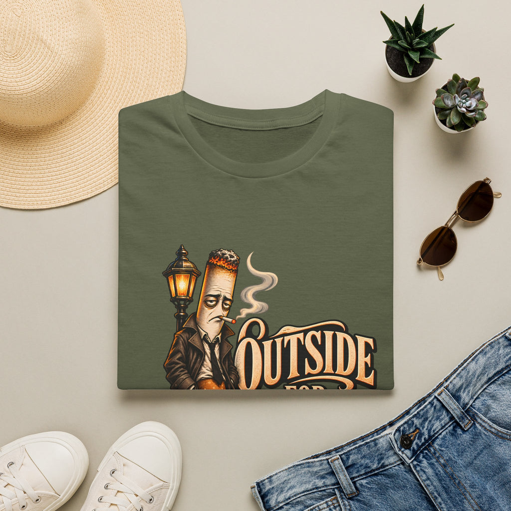 Outside for Character Development | Humorous Vintage Cigarette Graphic