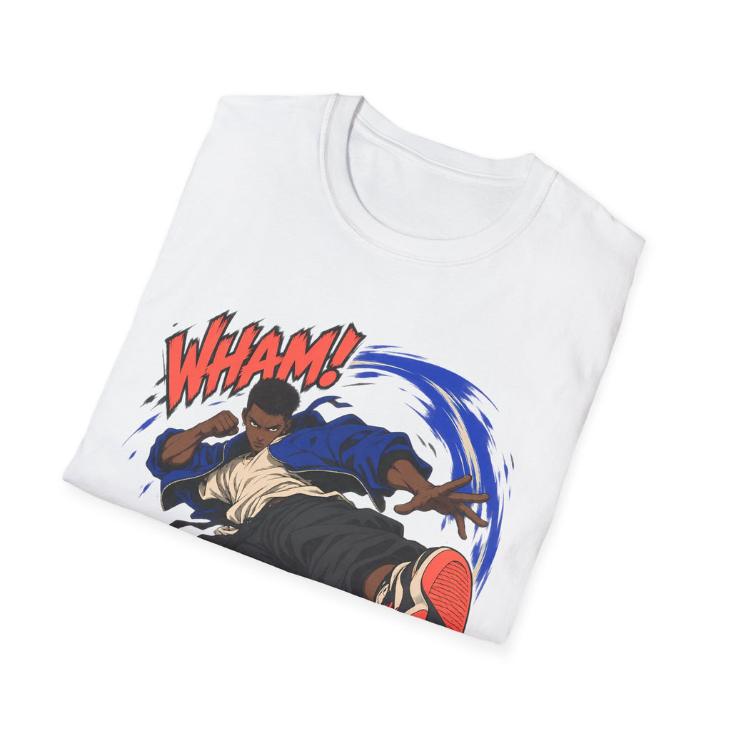 WHAM! | Anime Cartoon Ninja Kick Graphic T Shirt