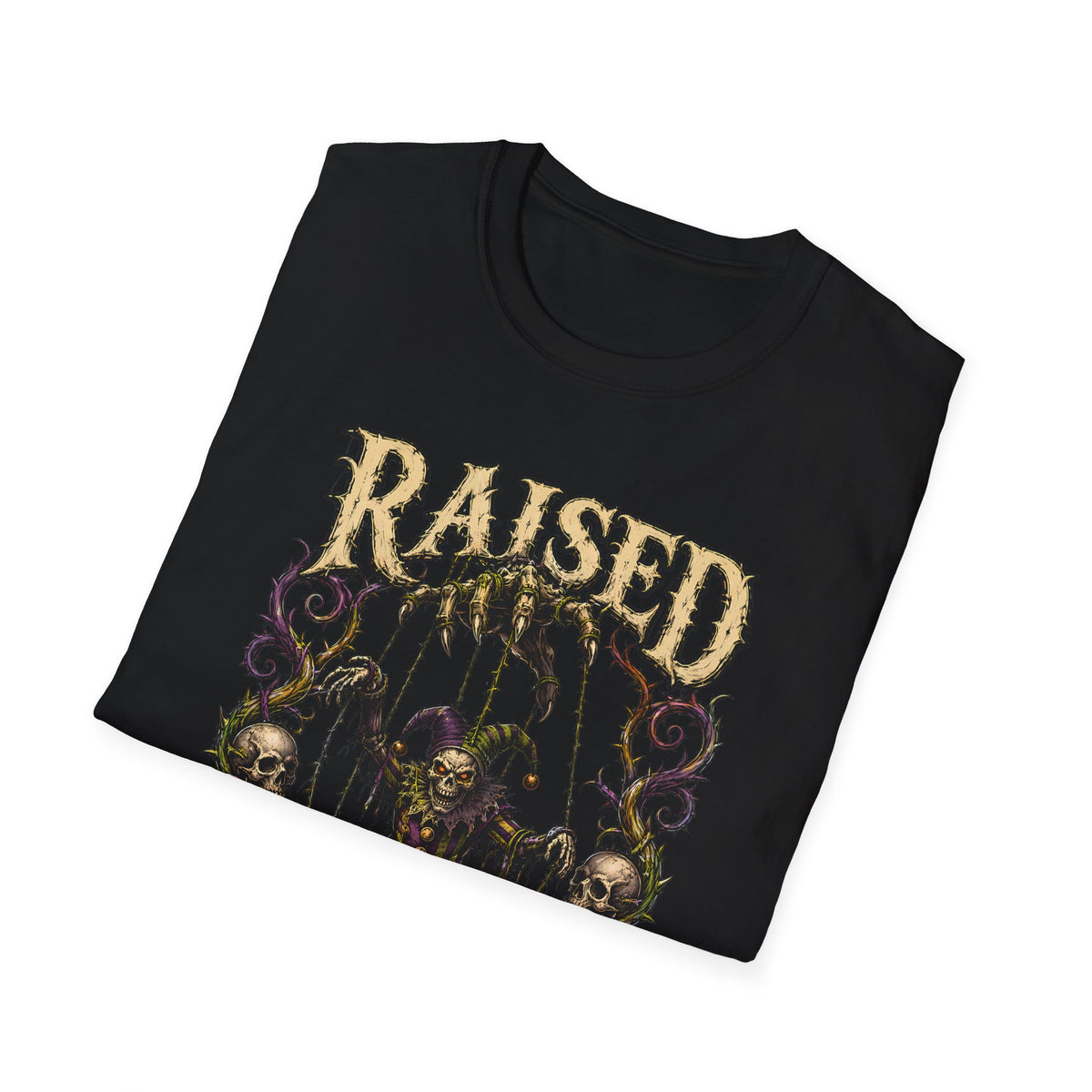 "Raised Wrong" Halloween Puppet Master Vintage Horror Graphic