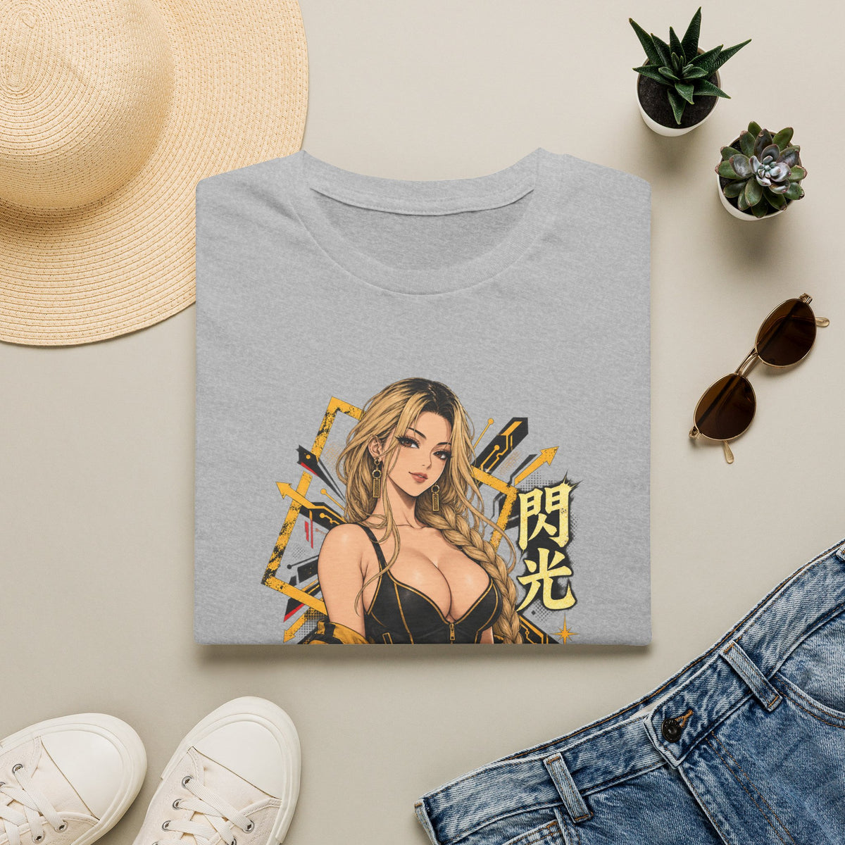 Sunny | Sexy Pin Up Golden Samurai Hot Girl T-Shirt