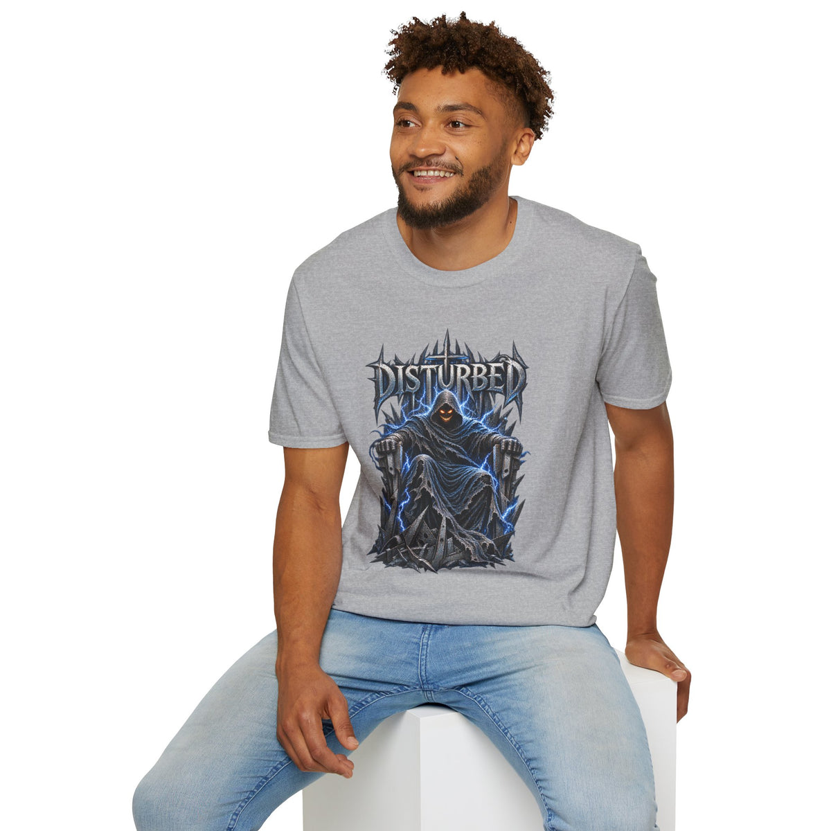 Disturbed | Storm Throne | The Guy | Grim Reaper Band T-Shirt