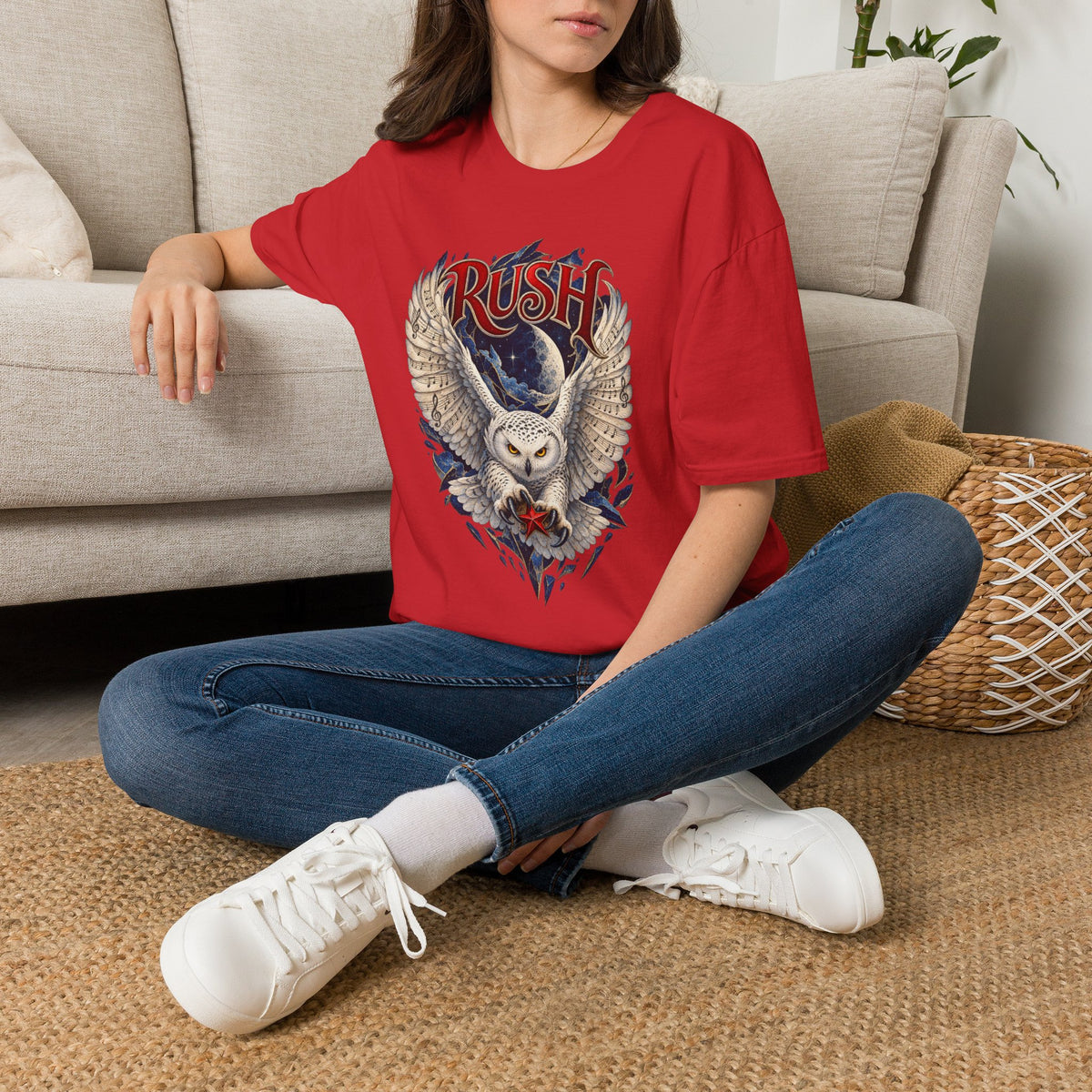 Rush | Fly by Night | Prog Rock | Owl Band Graphic T-Shirt