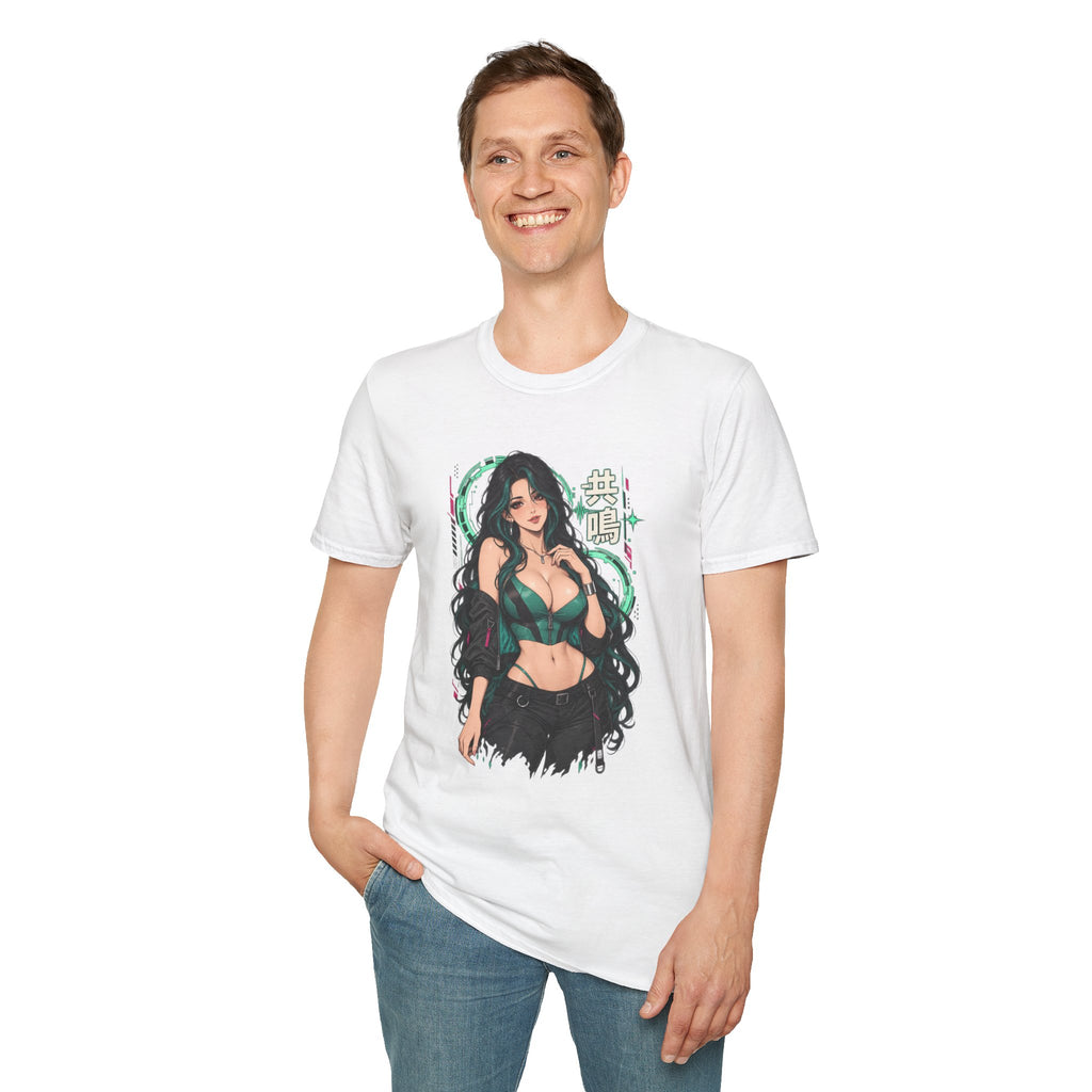 Jade | Sexy Anime Pin Up Girl | Waifu Graphic T‑Shirt