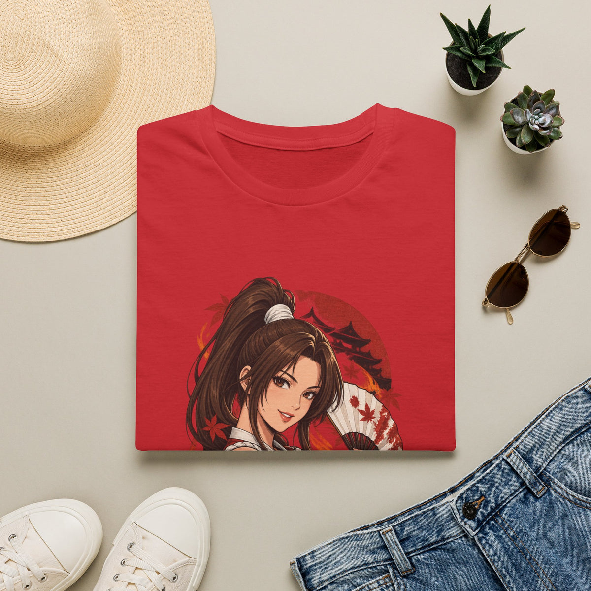 Mai Shiranui | Fatal Fury | Anime Pin Up Kimono Girl T-Shirt