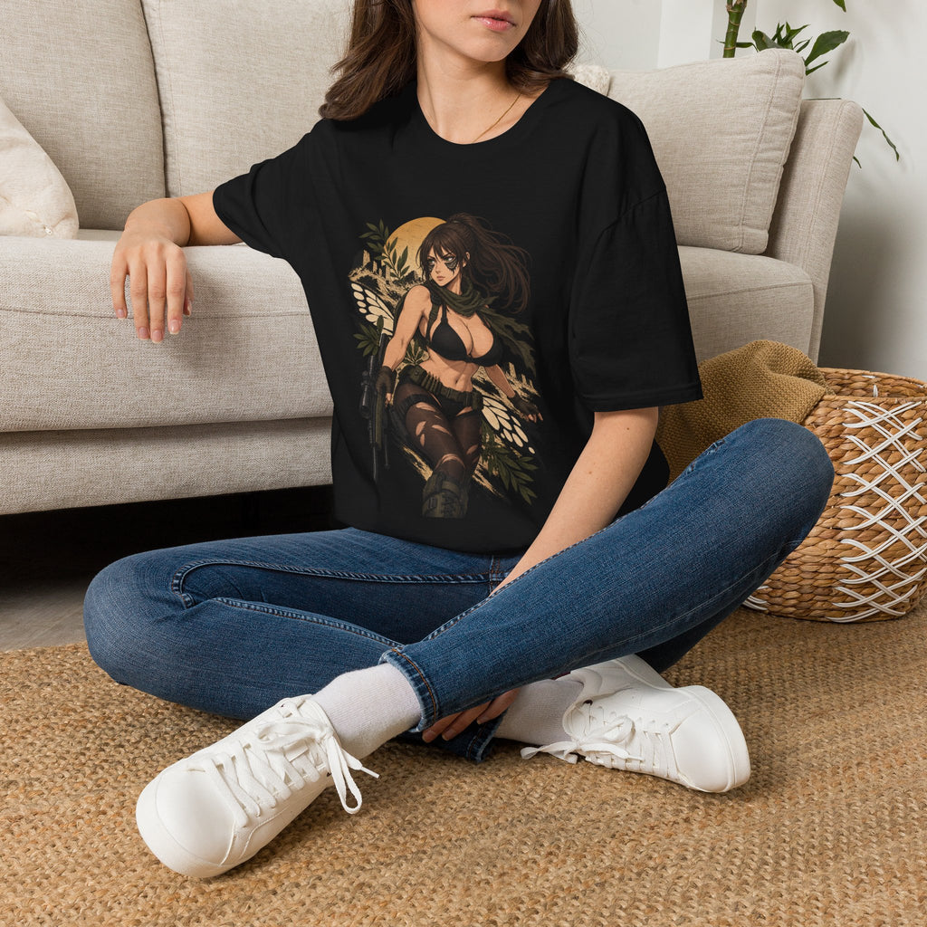 Quiet | Sexy Metal Gear Pin Up Girl | Anime Style Sniper Girl T-Shirt