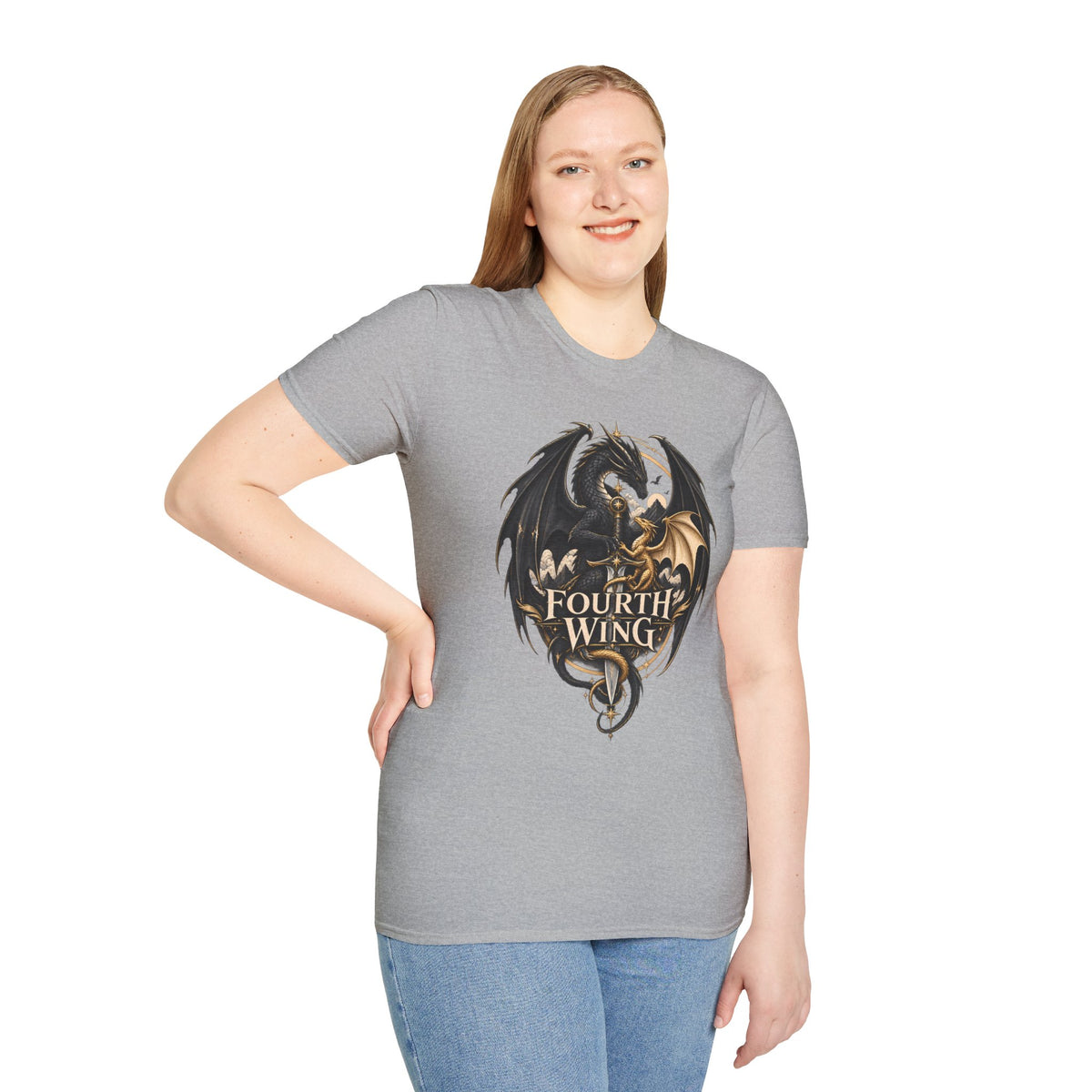 Fourth Wing | Book Inspired Dragon Logo | Fantasy Book T-Shirt