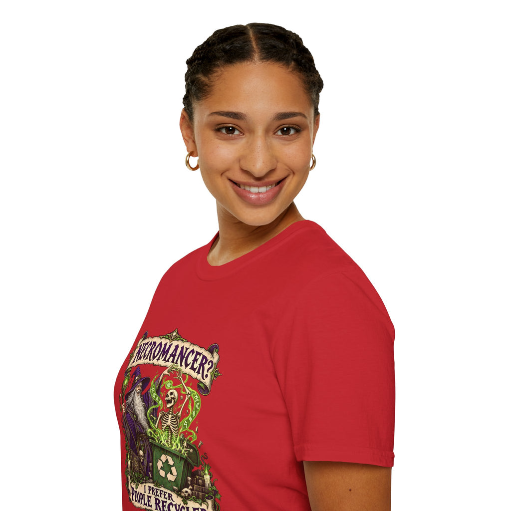 Necromancer? I Prefer People Recycler T-Shirt | Funny Gothic Halloween Tee