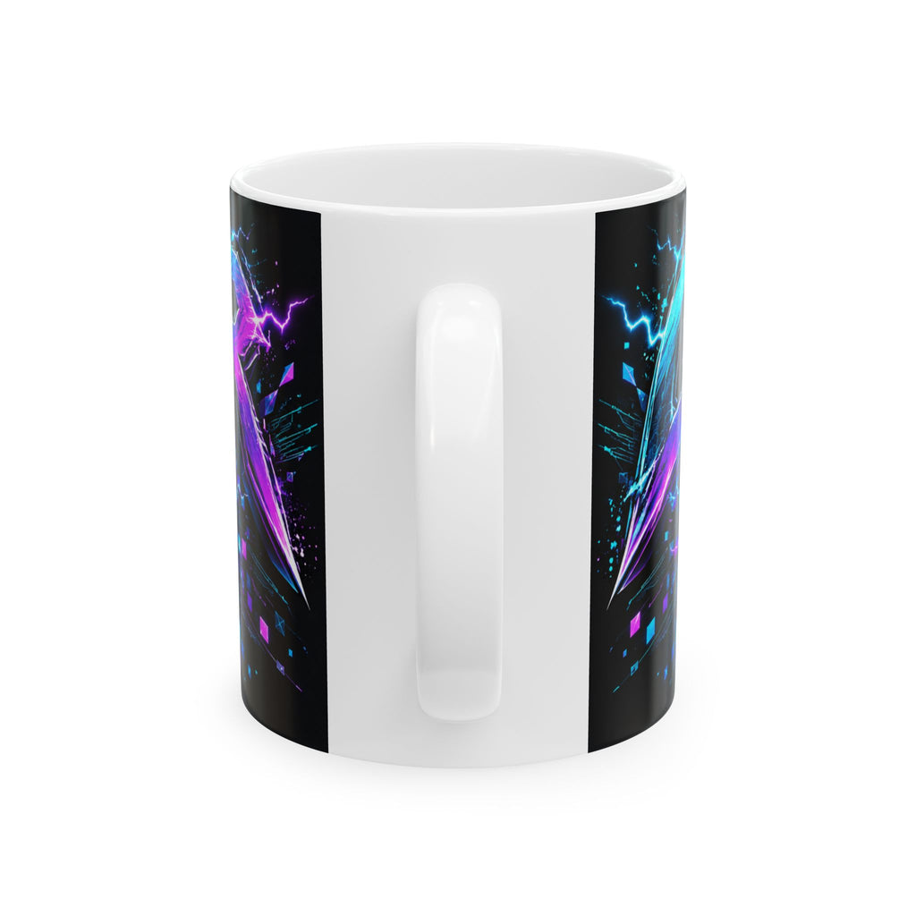 Ceramic Mug  | Gamer For Life | Neon Controller Coffee Cup (11oz/15oz)