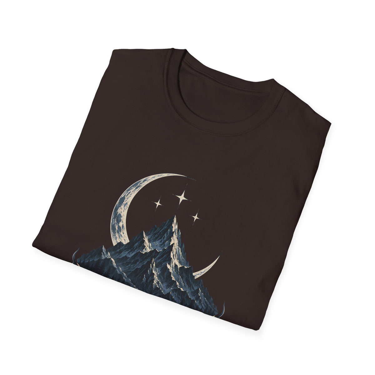 Night Court Mountain | ACOTAR Book Crescent Moon & Stars Graphic