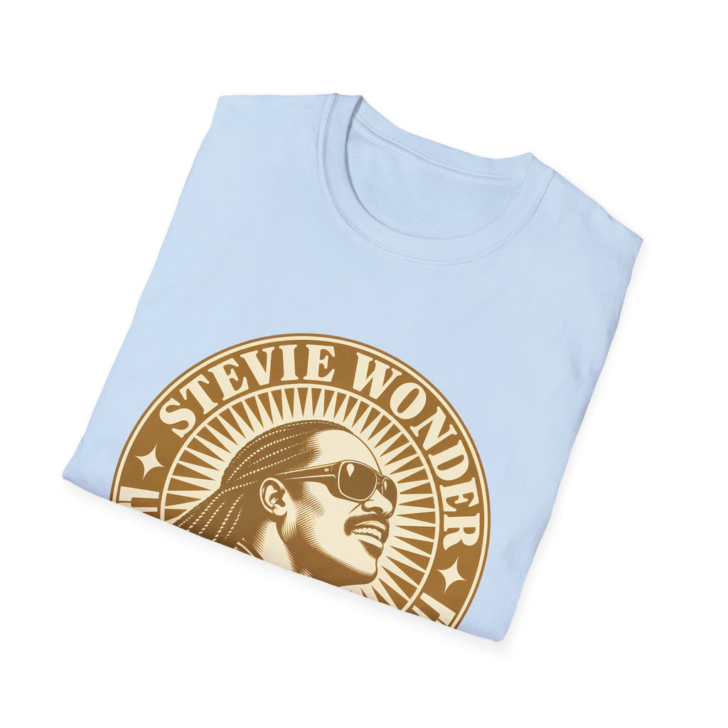 Stevie Wonder Graphic T-Shirt - Vintage Gold Portrait Tee