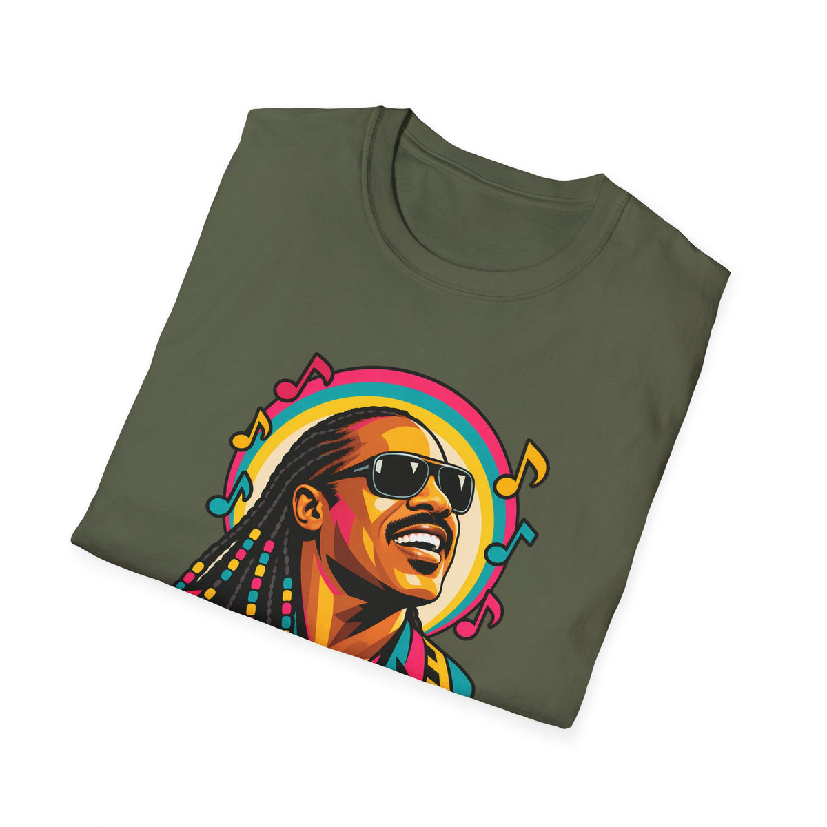 Stevie Wonder Life in Colour Music Legend Portrait T-Shirt