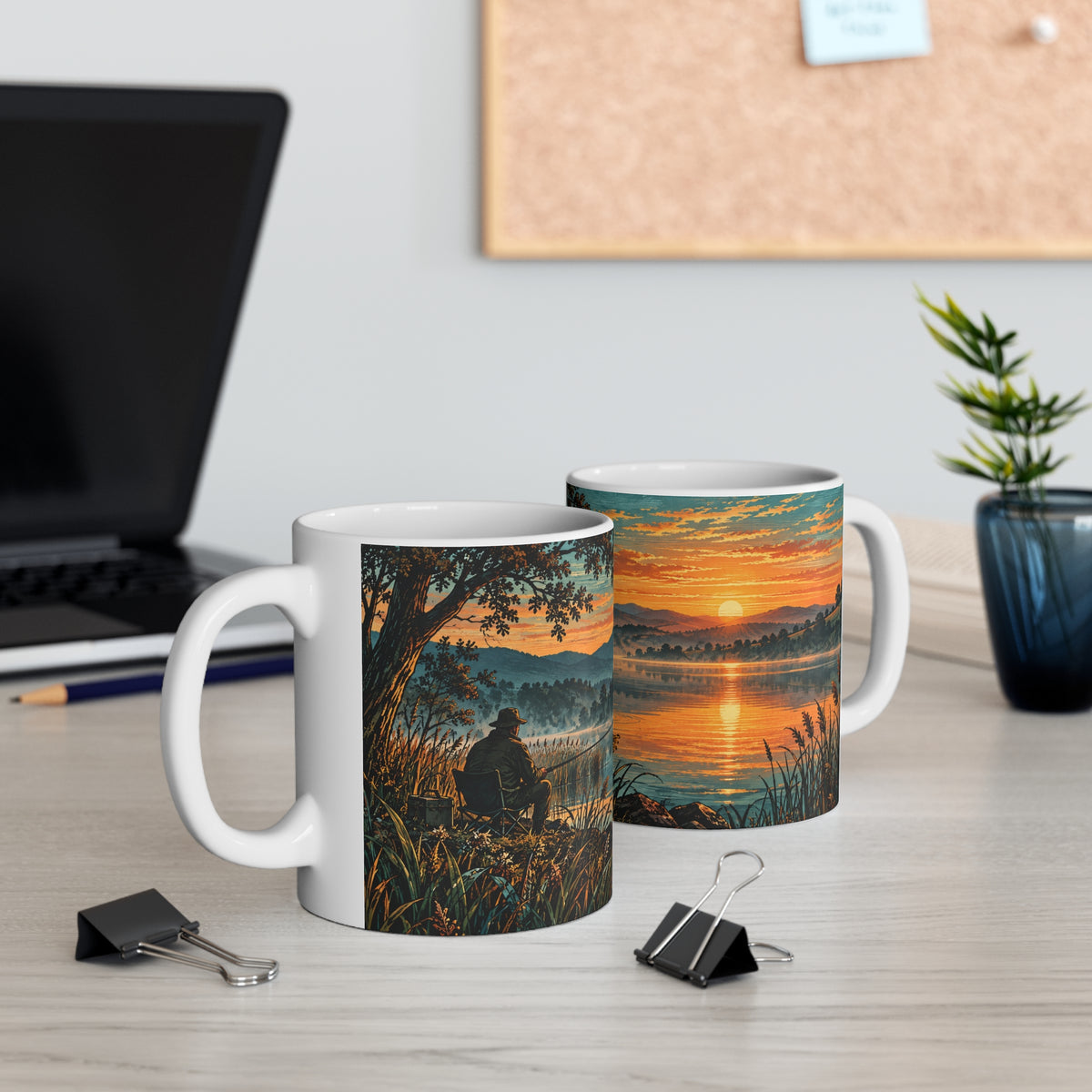 Golden Hour | Fishing Hobby Coffee Mug Gift (11oz)