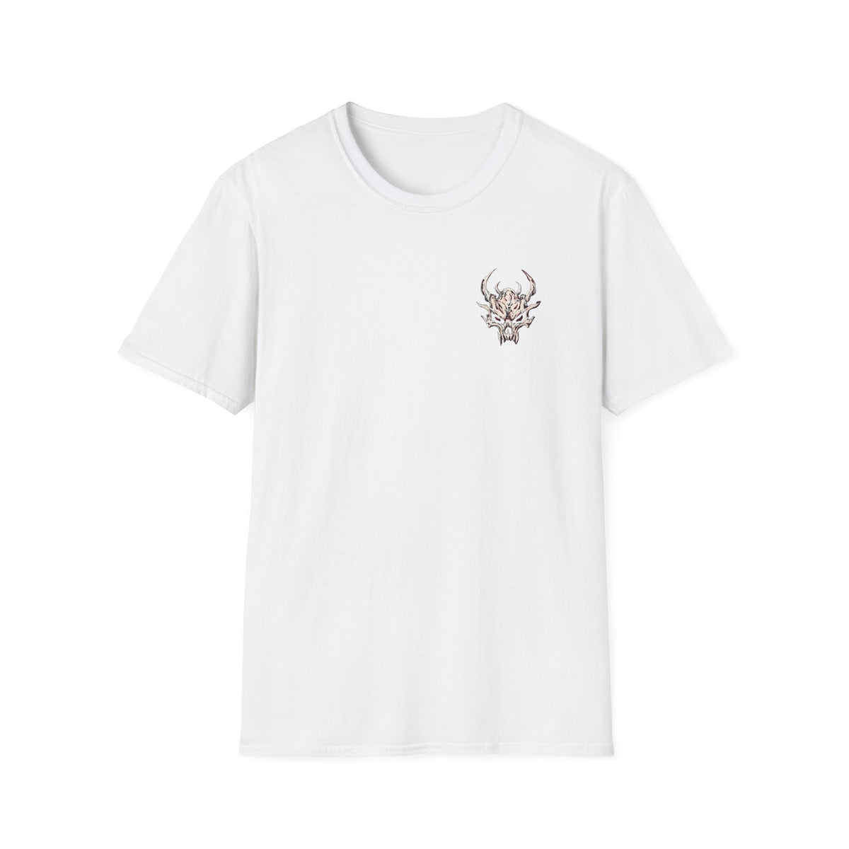 Demon Skull Graphic T-Shirt, product image showing the front design.