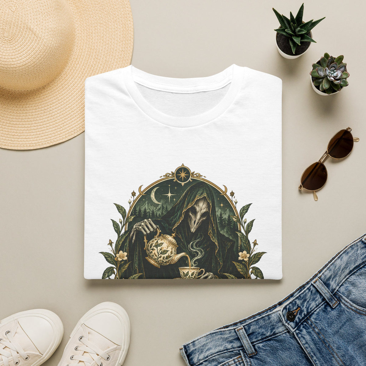 Suriel Tea Society | Freshley Brewed Gossip | ACOTAR Book Graphic T Shirt