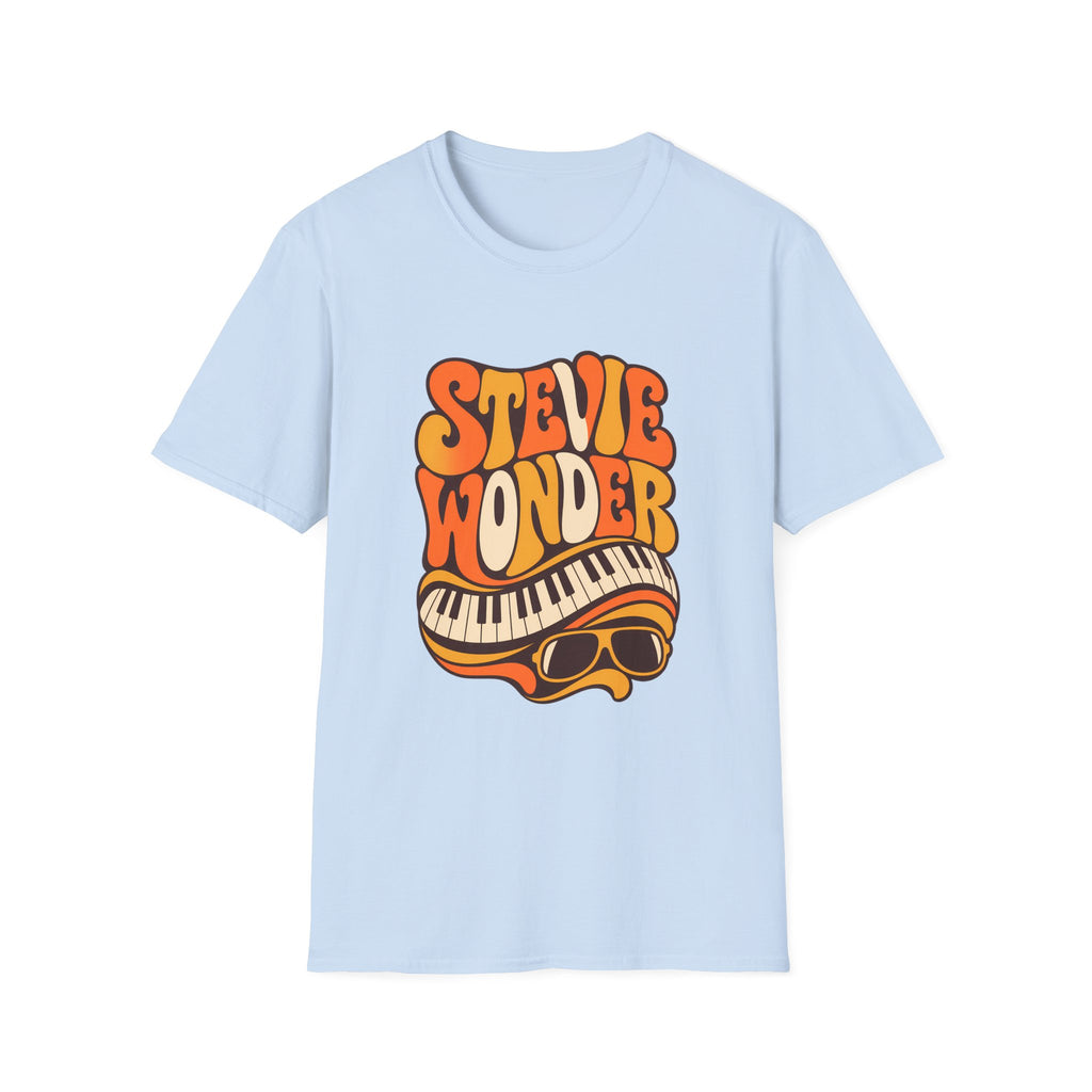 Stevie Wonder Piano Psychedelic Retro Band T-Shirt