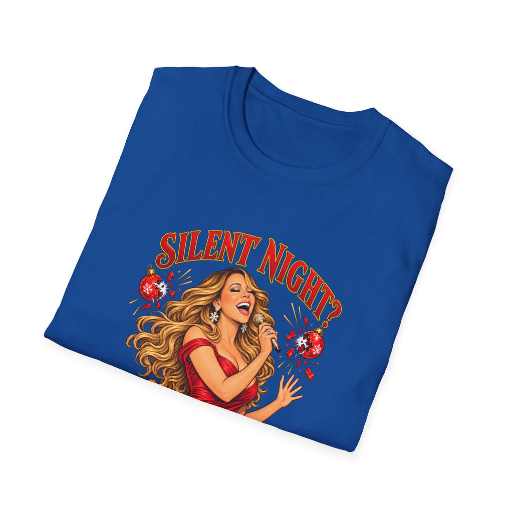 Mariah Carey Christmas T-Shirt | Silent Night? Not With Mariah Retro Holiday Tee