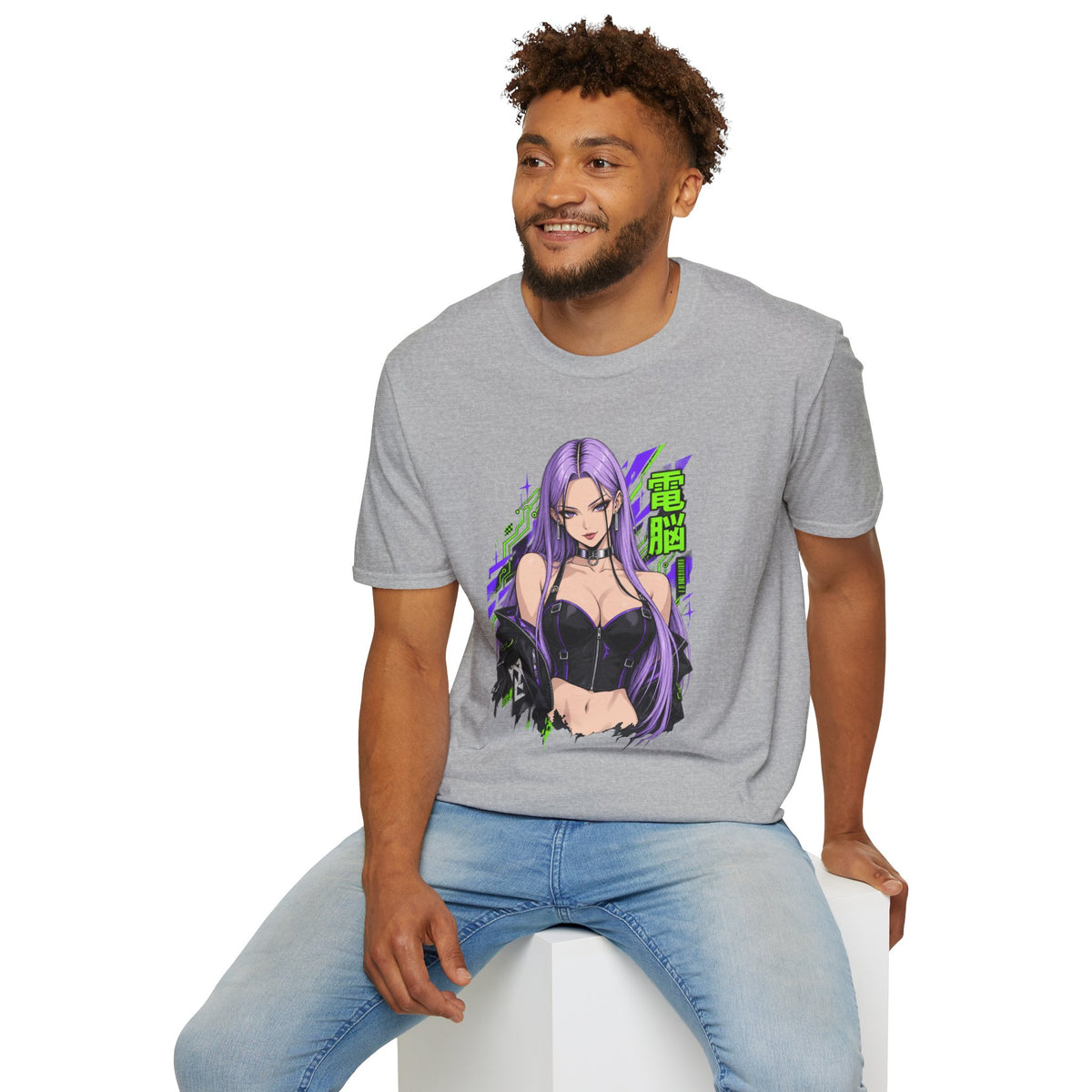 Violet | Anime Cyber Sexy Pin Up Girl T-Shirt