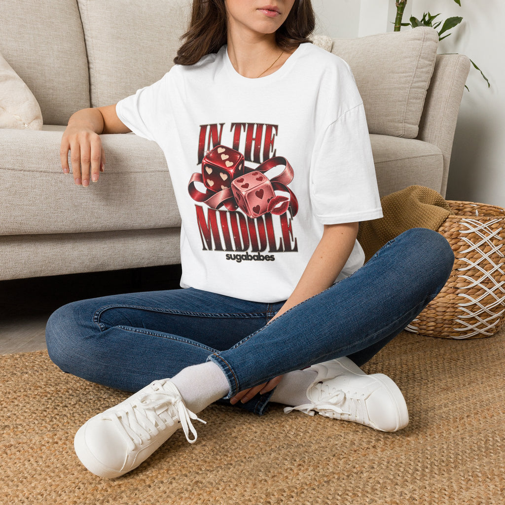 In The Middle | Sugababes | Retro Red Dice Graphic T Shirt