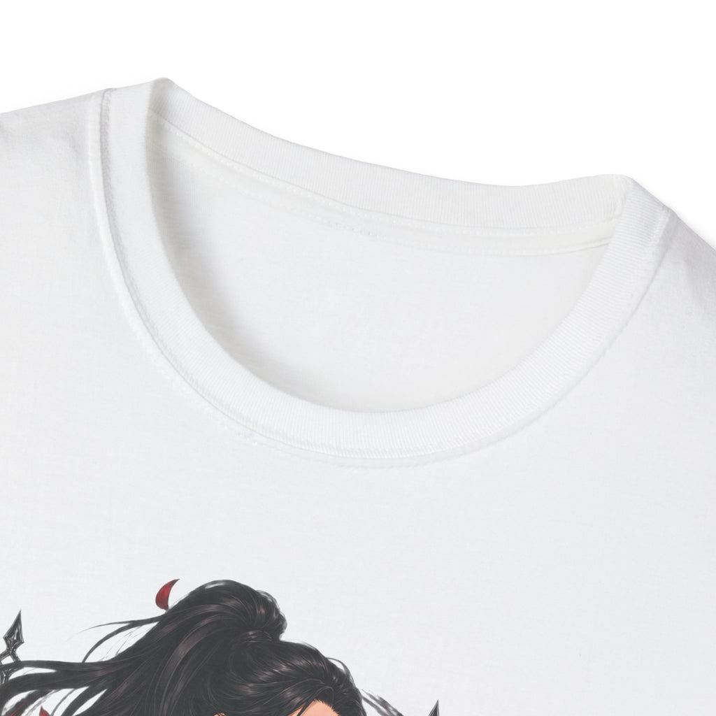 The Seducer | Sexy Black Haired Pony Tail Pin Up Girl Graphic Shirt