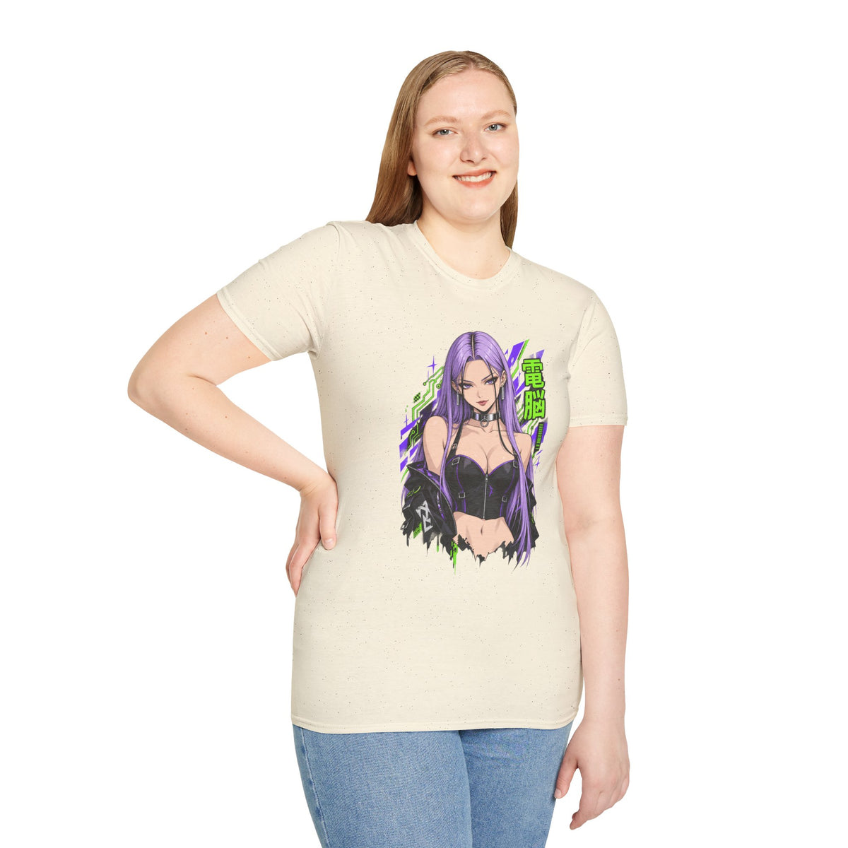 Violet | Anime Cyber Sexy Pin Up Girl T-Shirt