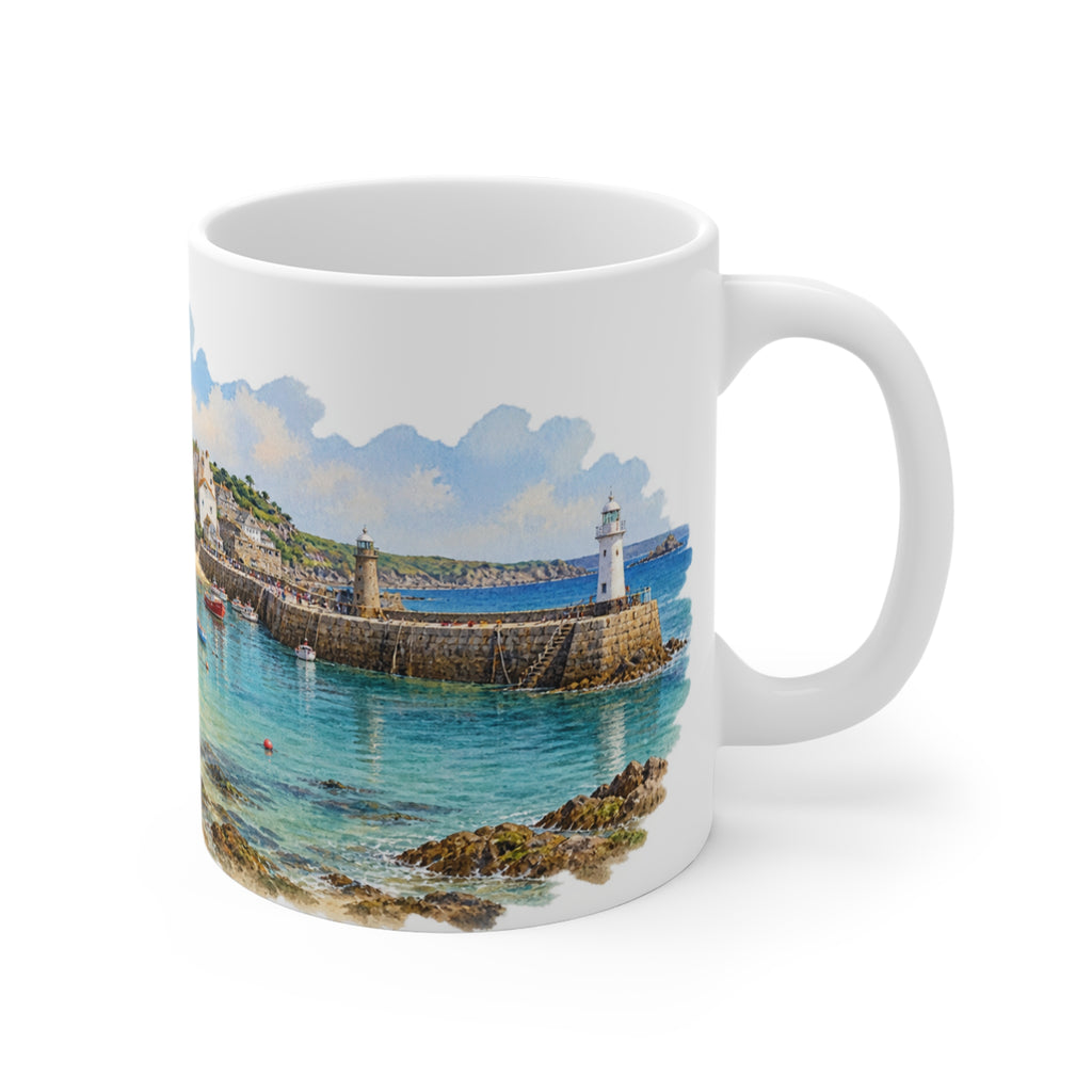 St Ives Harbour Mug | Cornwall Watercolour | Cornish Holiday Gift