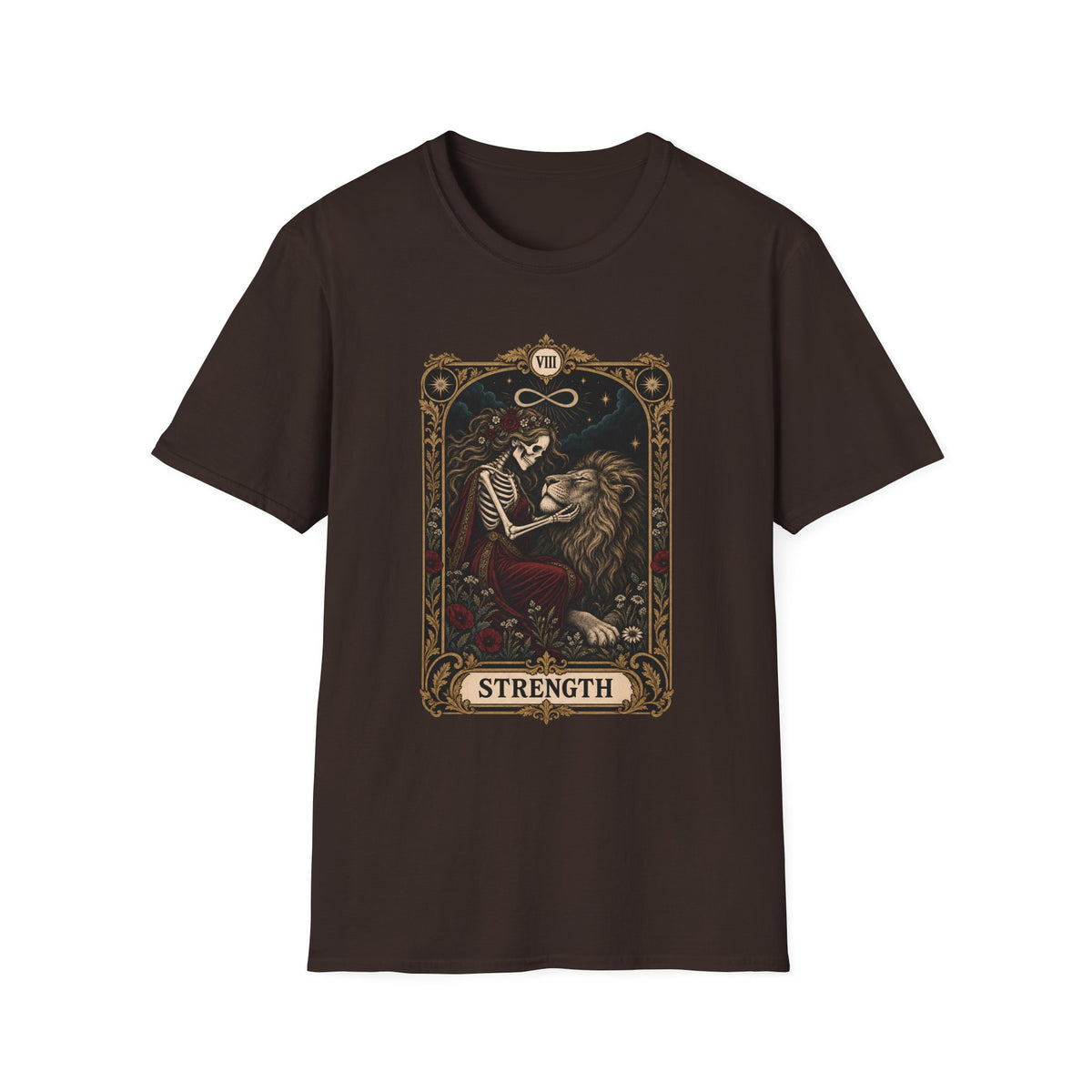 Strength | Tarot | Skeleton & Lion | Graphic Tee