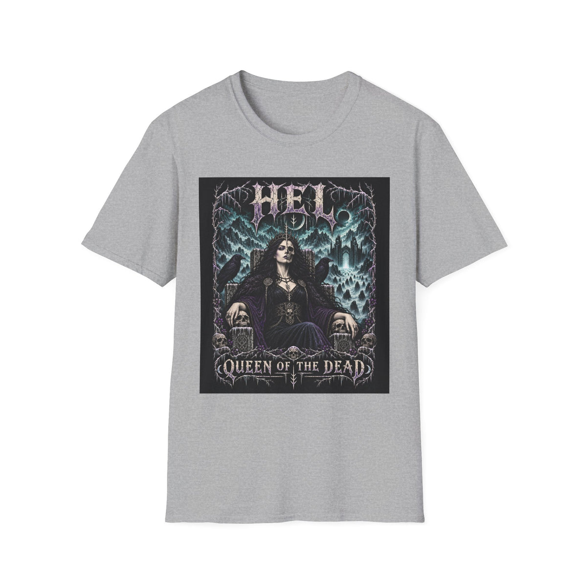 Hel Queen of the Dead T-Shirt — Gothic Metal Band Art Tee