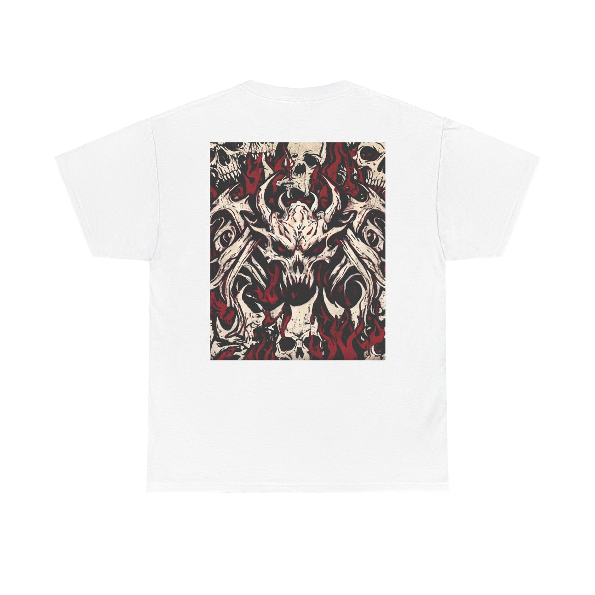 Vessel of Hatred — Gothic Skull & Flames Graphic T-Shirt
