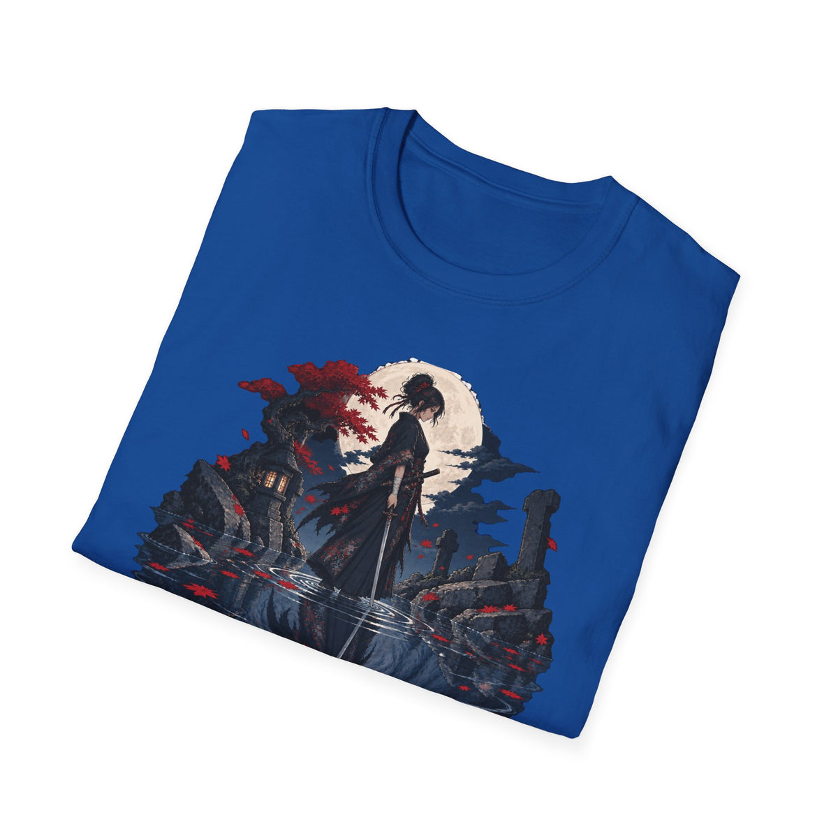 Reflection of a Monster | Moonlit Wolf Spirit T-Shirt | Samurai Silhouette Graphic Tee