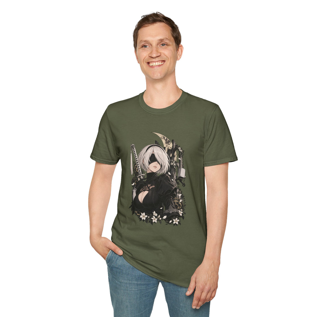 2B | Nier Automata | Anime Character Gothic T-Shirt