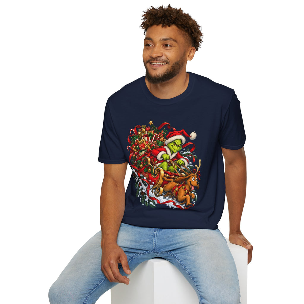 Grinch & Max Sleigh Ride | Funny Christmas T Shirt