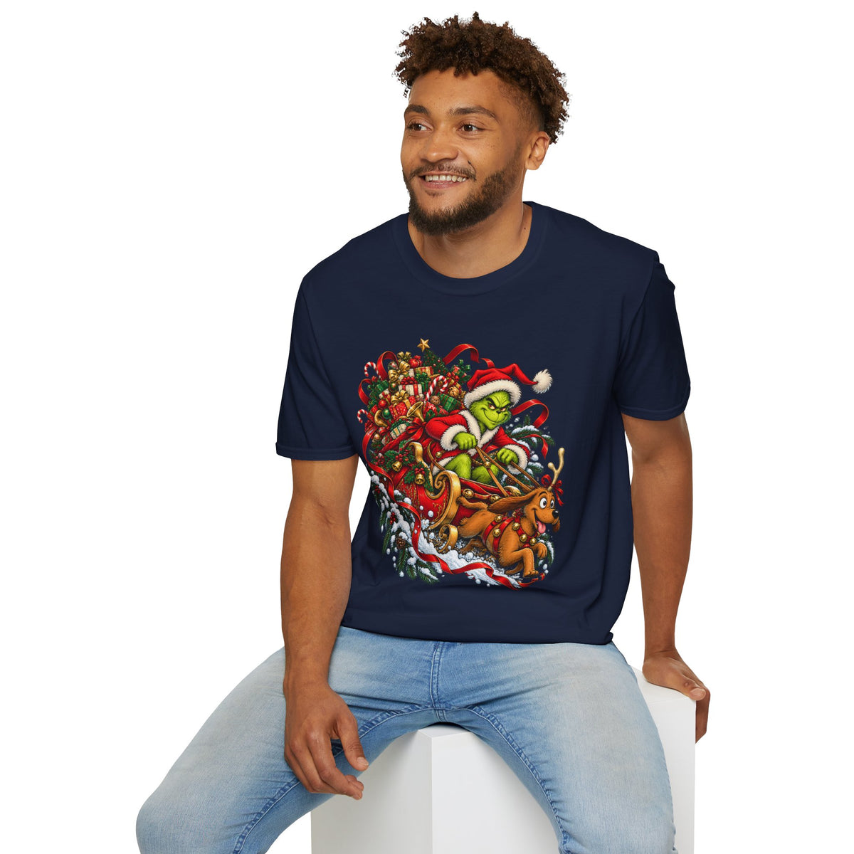 Grinch & Max Sleigh Ride | Funny Christmas T Shirt