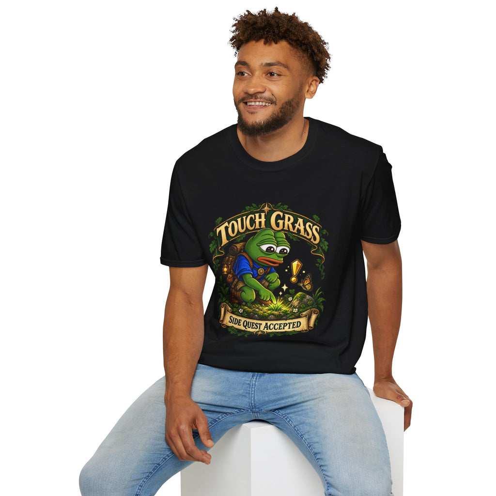 Pepe | Touch Grass | Gaming Tee (Side Quest Accepted)