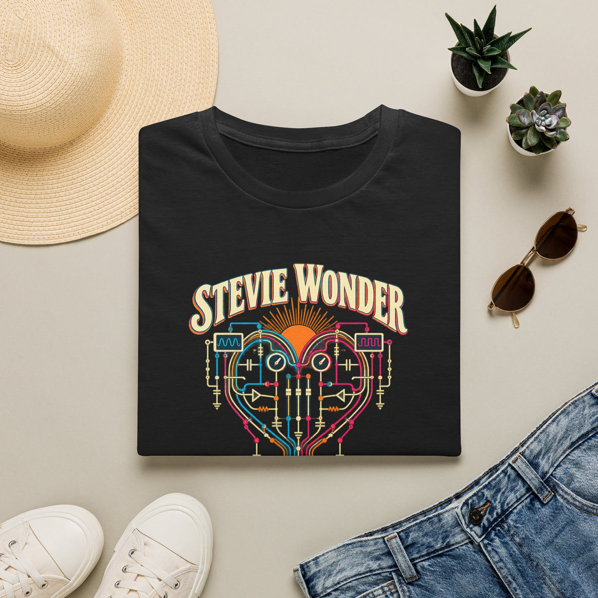 Stevie Wonder Songs In The Key of Life 50th Graphic T-Shirt