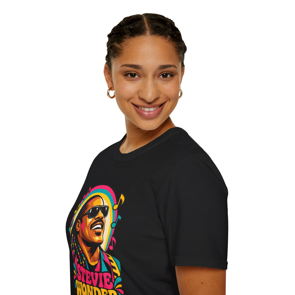 Stevie Wonder Life in Colour Music Legend Portrait T-Shirt