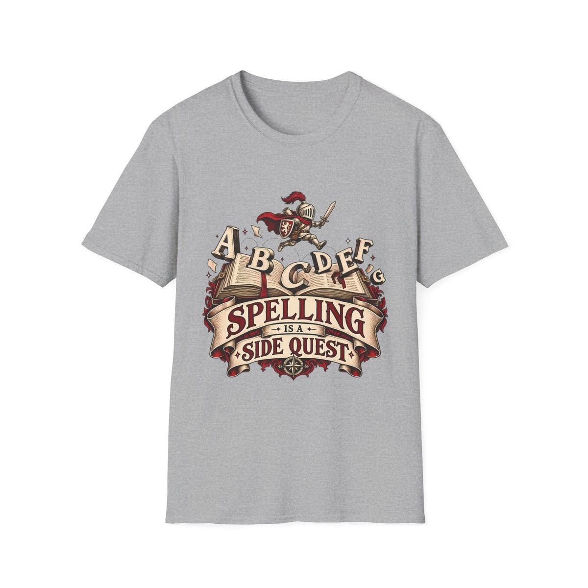 Spelling Is a Side Quest | Funny Spelling & Knight T Shirt