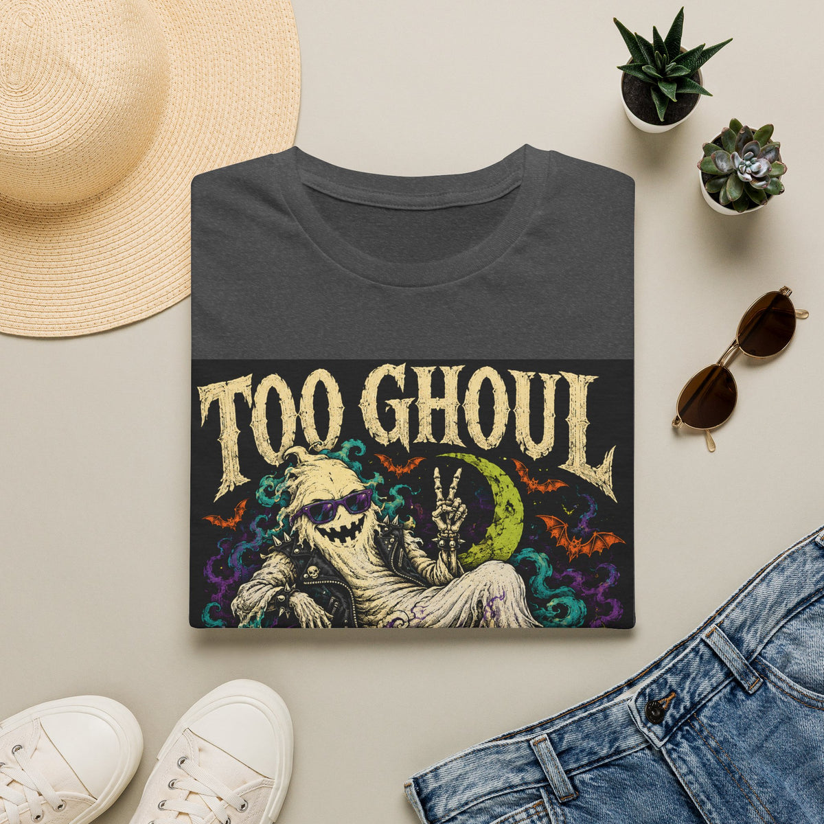 Too Ghoul For You T-Shirt — Retro Halloween Ghost Pumpkin Tee