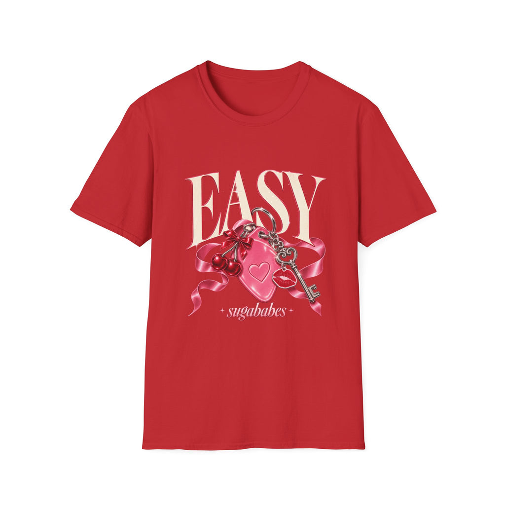 Sugababes | Easy Lockheart Pink Key & Heart Graphic T Shirt