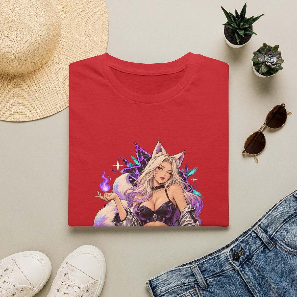 Ahri | League of Legends | Anime Fox Pin Up Girl T-Shirt