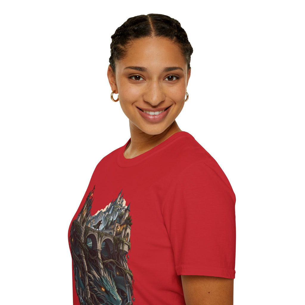 Quests and Adventures | Japanese Style | Anime Fantasy Dragon Castle T Shirt