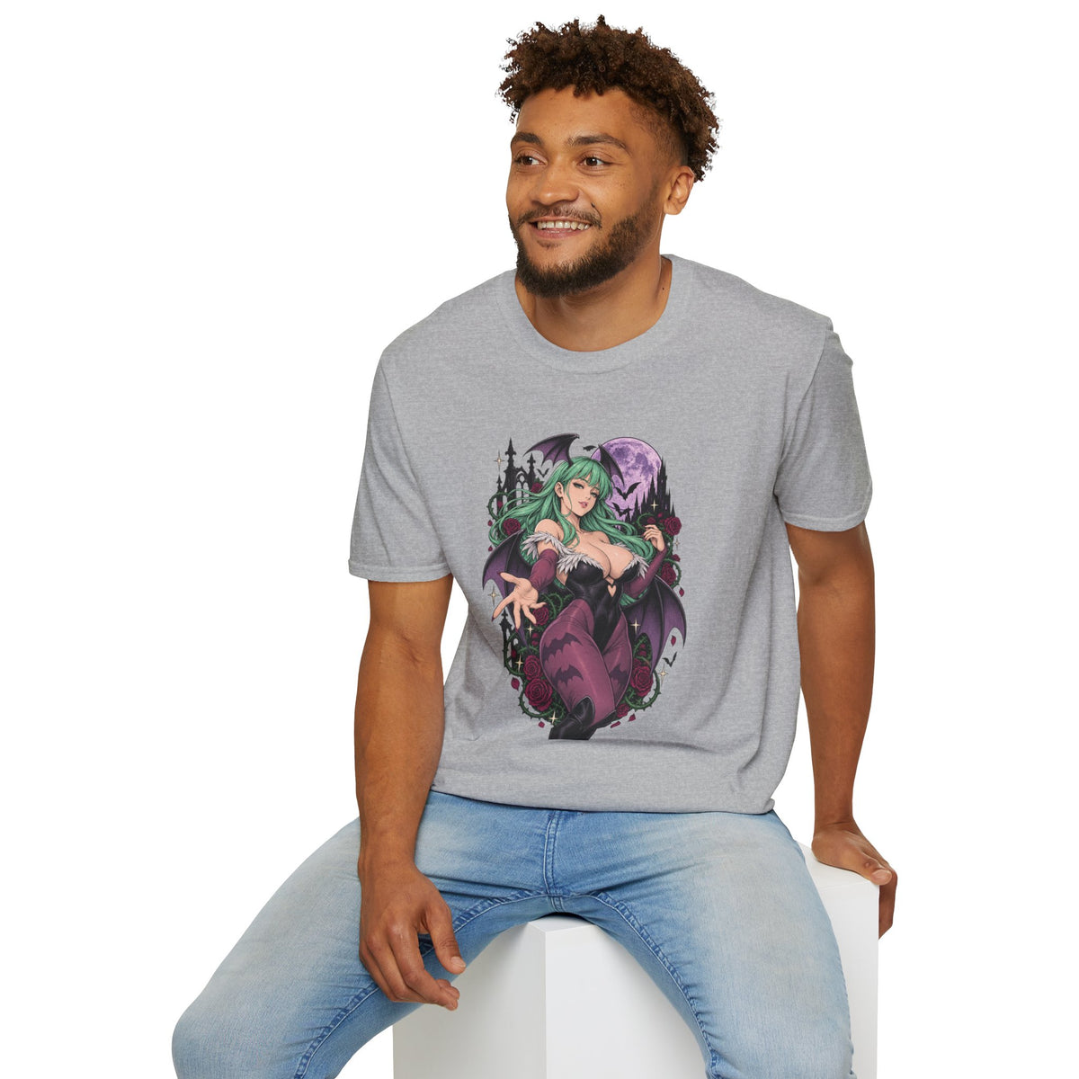 Morrigan | Sexy Succubus Pin Up Girl | Gothic Sorceress Halloween Gamer T-Shirt