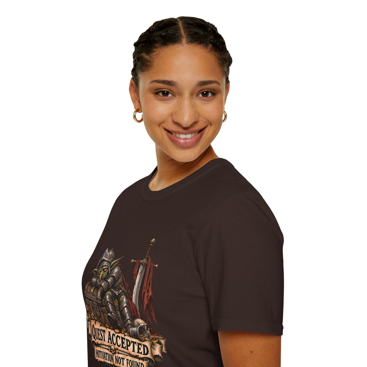 Quest Accepted T‑Shirt | Fantasy Gamer Tee (Motivation Not Found)