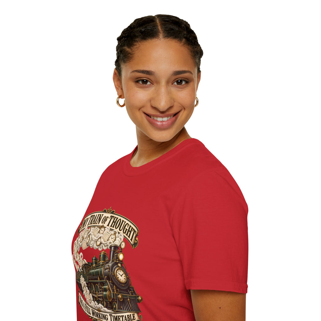Train of Thought Vintage Steam Engine T-Shirt | My Train of Thought Has a Full Working Timetable