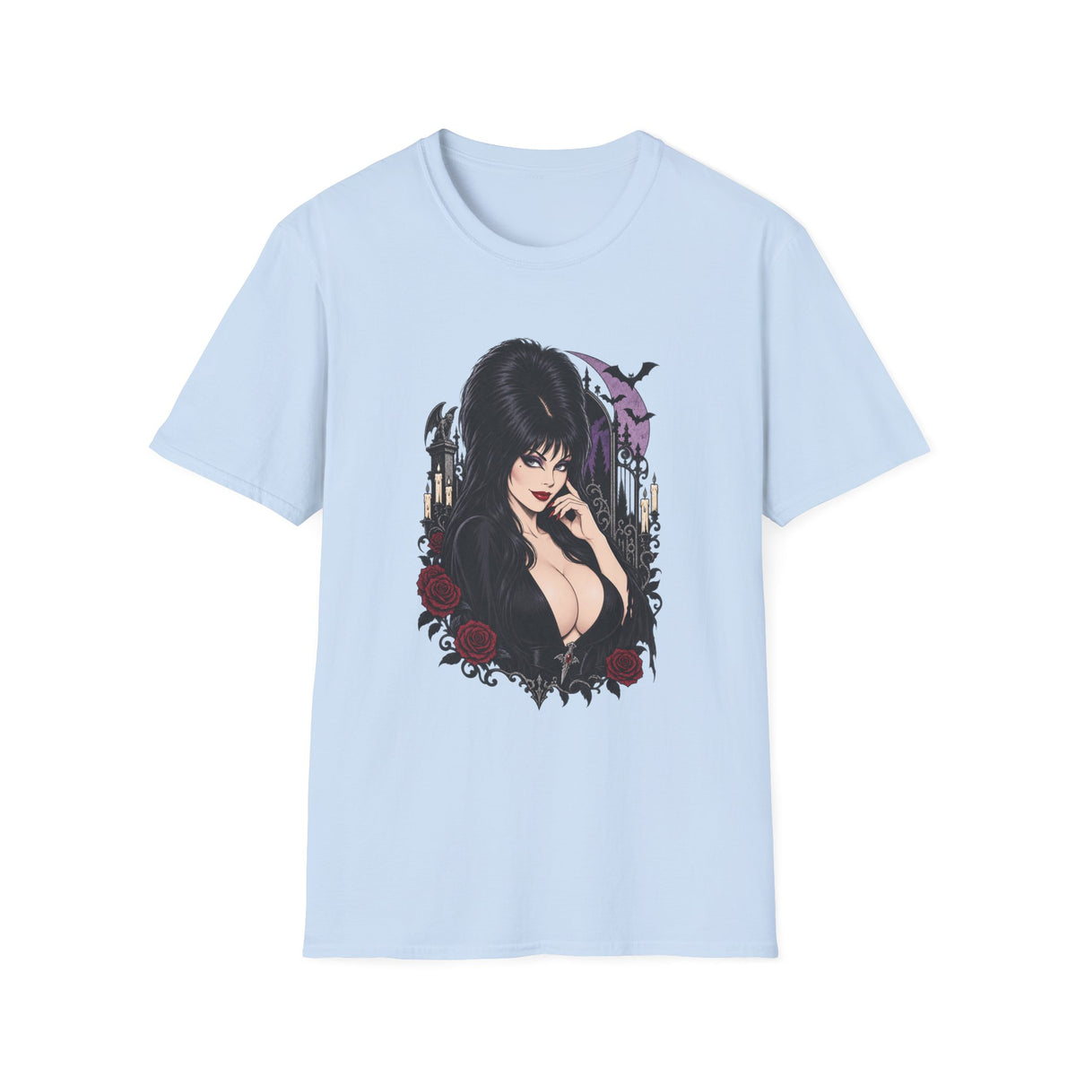 Elvira | Mistress of the Dark | Gothic Vampyress Pinup Girl | Sexy Halloween T-Shirt